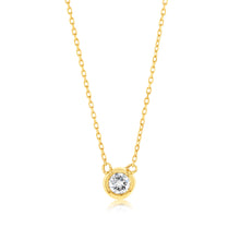 Load image into Gallery viewer, Luminesce Lab Grown Solitaire Diamond 15-19Pt Pendant in 9ct Yellow Gold with Chain
