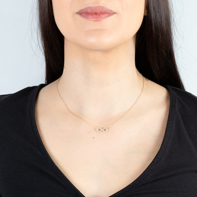 Luminesce Lab Grown Infinity Diamond Pendant in 9ct Yellow Gold