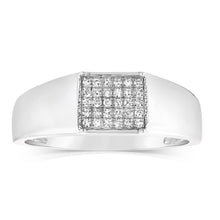 Load image into Gallery viewer, Luminesce Lab Grown 1/10 Carat Diamond Gents Ring in Sterling Silver