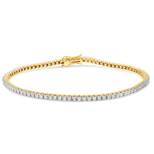 Load image into Gallery viewer, 1/2 Carat Luminesce Lab Grown Diamond 17.5cm Tennis Bracelet in 9ct Yellow Gold