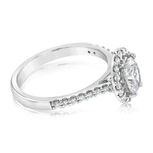 Load image into Gallery viewer, Luminesce Lab Grown 18ct White Gold 1 Carat Diamond Oval Halo Ring