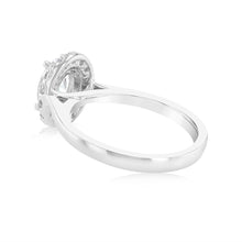 Load image into Gallery viewer, Luminesce Lab Grown 18ct White Gold 1.3 Carat Diamond Oval Halo Ring