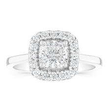 Load image into Gallery viewer, Luminesce Lab Grown 18ct White Gold 1.3 Carat Diamond Cushion Ring