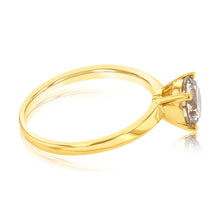 Load image into Gallery viewer, Luminesce Lab Grown 1 Carat Light Champagne Solitaire Diamond Ring in14ct Yellow Gold