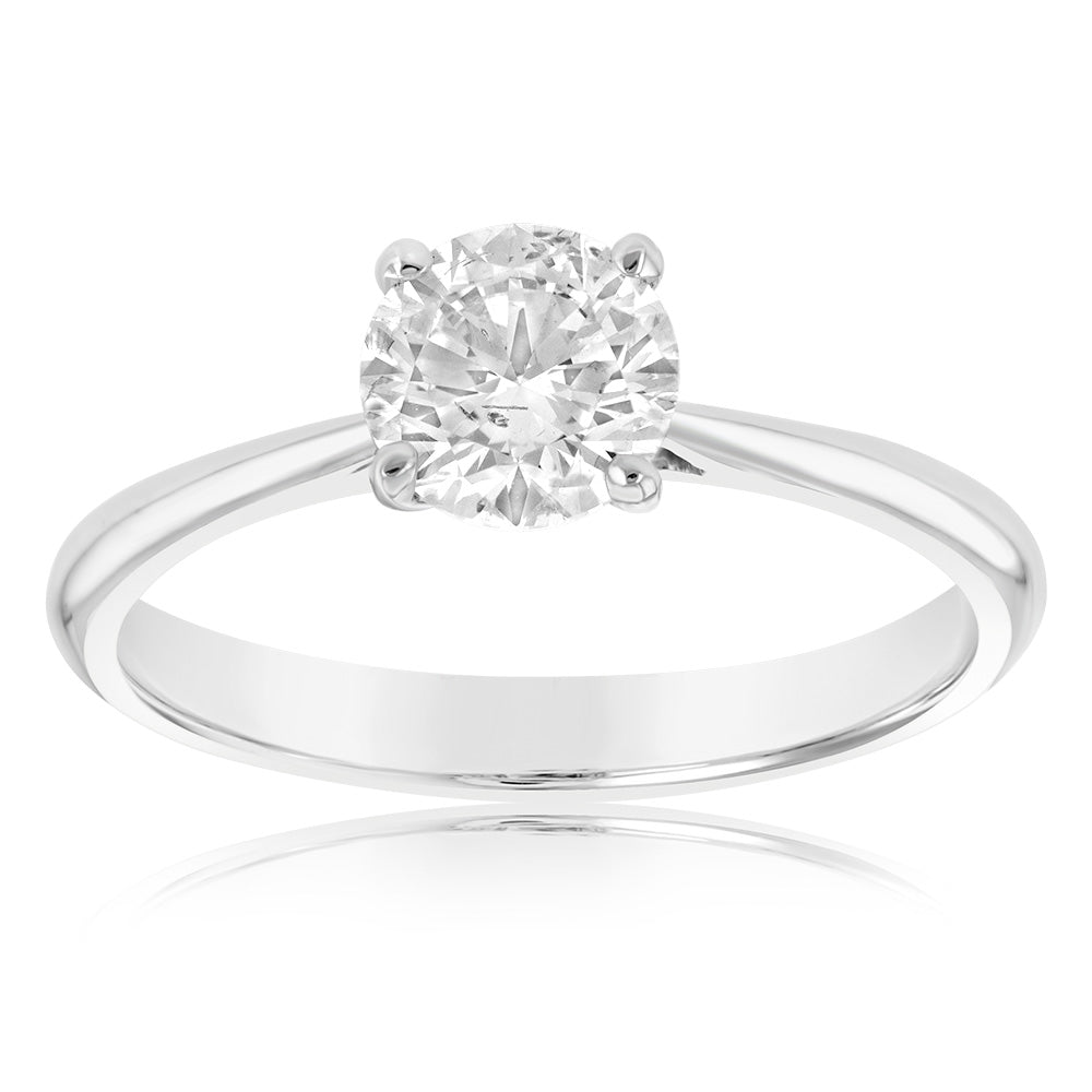 Luminesce Lab Grown 14ct White Gold 1 Carat Solitaire Engagement Ring