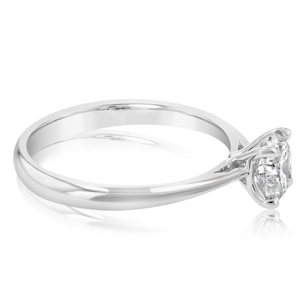 Luminesce Lab Grown 14ct White Gold 1 Carat Solitaire Engagement Ring