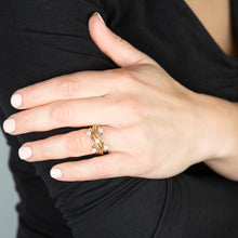 Load image into Gallery viewer, 9ct Yellow Gold 1/2 Carat Lab Grown Diamond Rope Effect Dress Ring