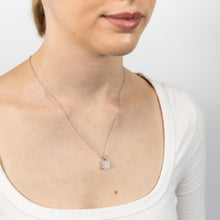 Load image into Gallery viewer, Sterling Silver Diamond Pendant &amp; Stud Earrings Set