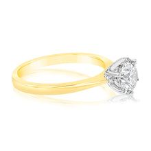 Load image into Gallery viewer, Certified Luminesce Lab Grown 1 Carat Solitaire Engagement Ring in 18ct Yellow Gold