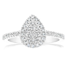 Load image into Gallery viewer, Luminesce Lab Grown 1/4 Carat Diamond Silver Ring with 59 Diamonds