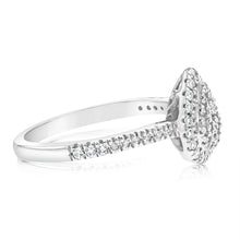 Load image into Gallery viewer, Luminesce Lab Grown 1/4 Carat Diamond Silver Ring with 59 Diamonds