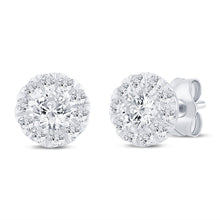 Load image into Gallery viewer, Luminesce Lab Grown 1/2 Carat Diamond Cluster18ct White Gold Studs