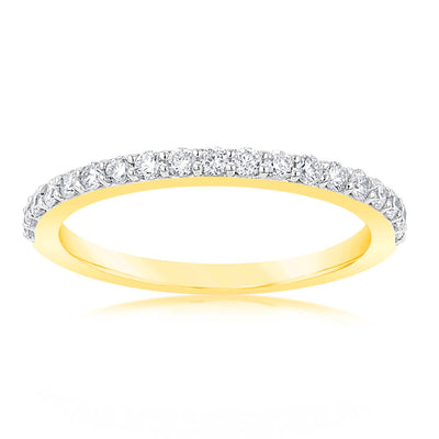 Luminesce Lab Grown 1/3 Carat Diamond Eternity Straight in 18ct Yellow Gold