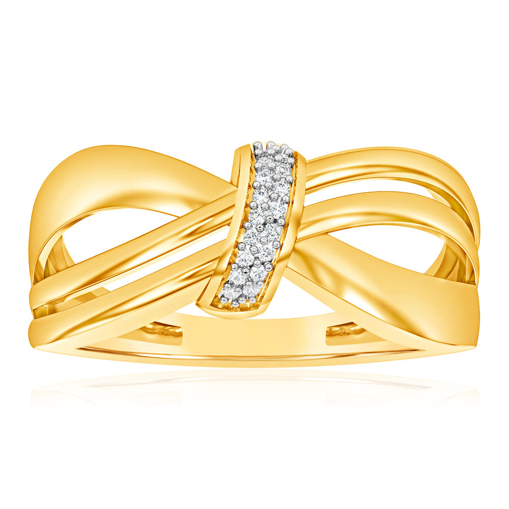Luminesce Lab Grown Diamond Dress Ring in 9ct Yellow Gold