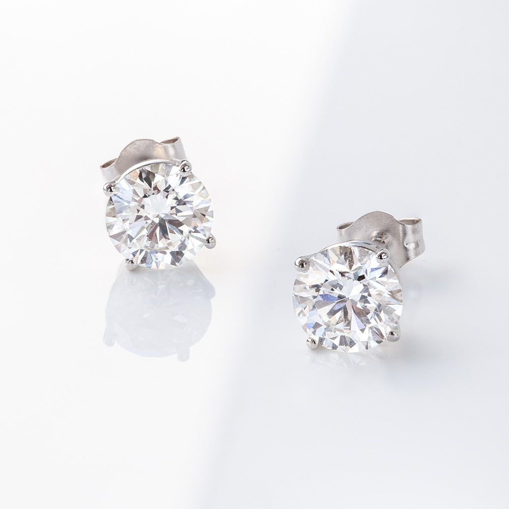 Luminesce Lab Grown Diamond Carat Solitaire Stud Earrings in 14ct White Gold