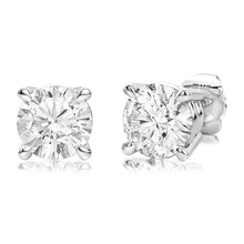 Load image into Gallery viewer, Luminesce Lab Grown Diamond 2 Carat Solitaire Stud Earrings in 14ct White Gold