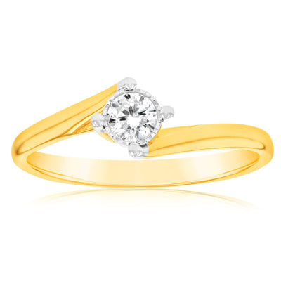 Luminesce Lab Grown Diamond Ring in 9ct Yellow Gold