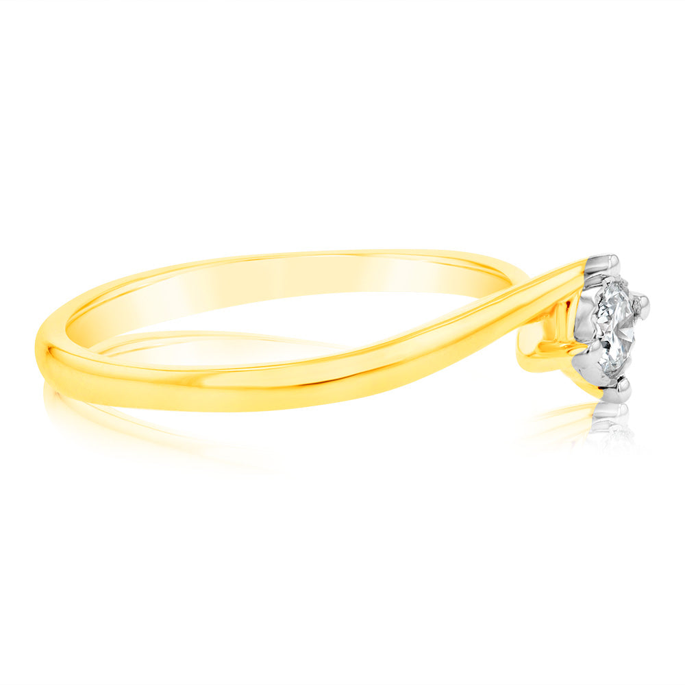 Luminesce Lab Grown Diamond Engagement Ring in 9ct Yellow Gold