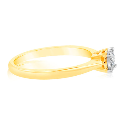 Luminesce Lab Grown Diamond Ring in 9ct Yellow Gold