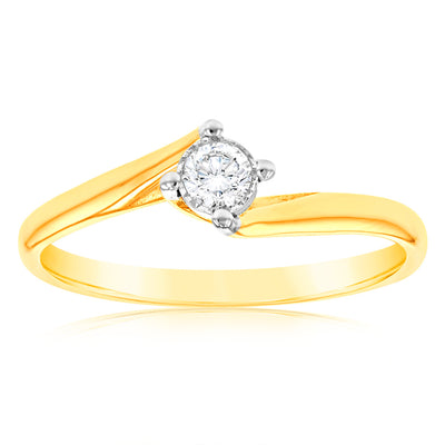 Luminesce Lab Grown Diamond Ring in 9ct Yellow Gold