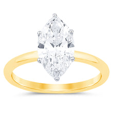 Load image into Gallery viewer, Luminesce Lab Grown 2 Carat Solitaire Engagement Ring in 18ct Yellow Gold