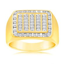 Load image into Gallery viewer, Luminesce Lab Grown 1/2 Carat Diamond Gents Ring in 9ct Yellow Gold