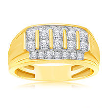 Load image into Gallery viewer, Luminesce Lab Grown 1 Carat Diamond Gents Ring in 9ct Yellow Gold