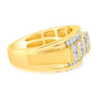 Luminesce Lab Grown 1 Carat Diamond Gents Ring in 9ct Yellow Gold