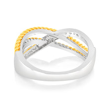 Load image into Gallery viewer, Luminesce Lab Grown 1/6 Carat Diamond Ring in 9ct Yellow Gold &amp; Sterling Silver