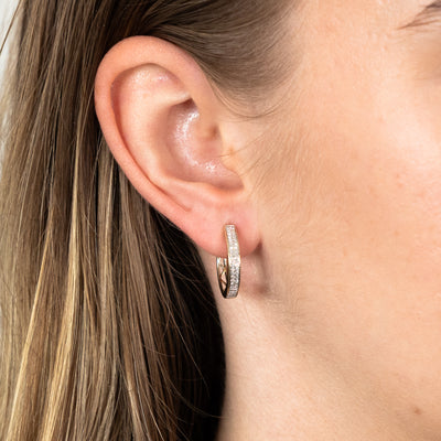 Luminesce Lab Grown 1/5 Carat Diamond Hoop Earrings in 9ct Yellow Gold