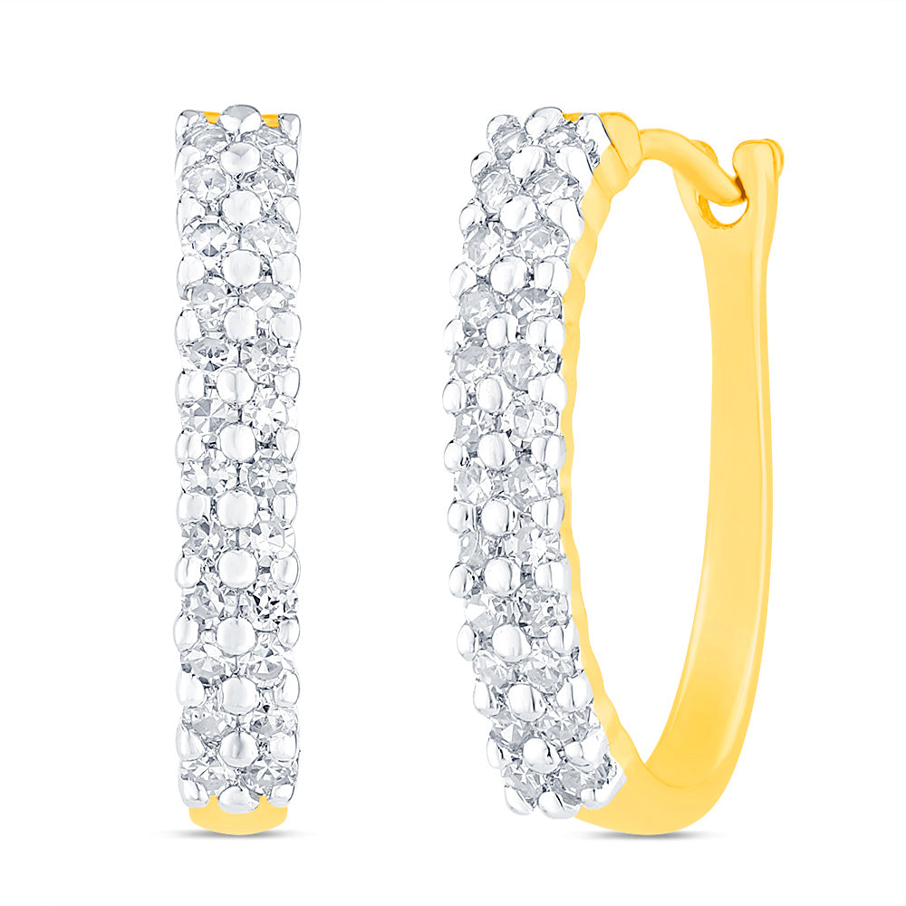 Luminesce Lab Grown 1/3 Carat Diamond Hoop Earrings in 9ct Yellow Gold
