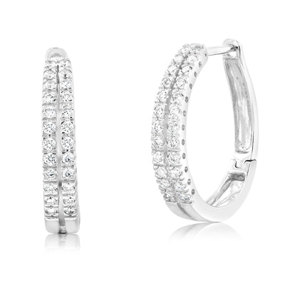 Luminesce Lab Grown 1/2 Carat Diamond Hoop Earrings in 9ct White Gold