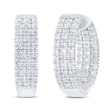 Load image into Gallery viewer, Luminesce Lab Grown 1 Carat Diamond Hoop Earrings in 9ct White Gold