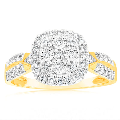 Luminesce Lab Grown 9ct Yellow Gold 1/2 Carat Diamond Ring