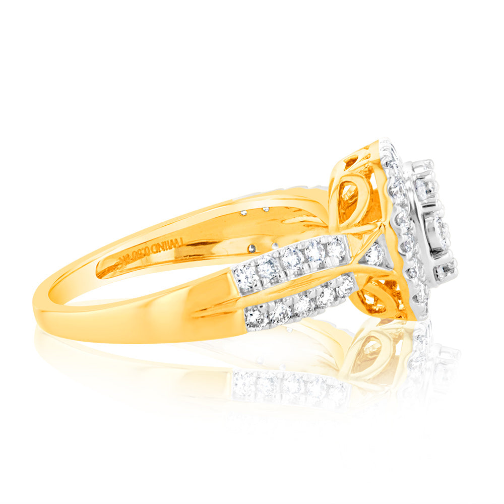 Luminesce Lab Grown 1/2 Carat Diamond Ring in 9ct Yellow Gold