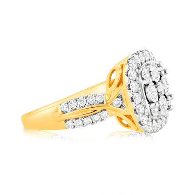 Luminesce Lab Grown 9ct Yellow Gold 1 Carat Diamond Ring