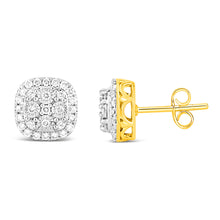 Load image into Gallery viewer, Luminesce Lab Grown 1/2 Carat Diamond Earrings in 9ct Yellow Gold