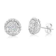 Load image into Gallery viewer, Luminesce Lab Grown 3/4 Carat Diamond Stud Earrings in 10ct White Gold
