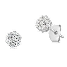 Load image into Gallery viewer, Luminesce Lab Grown 1/4 Carat Diamond Stud Earrings in 10ct White Gold