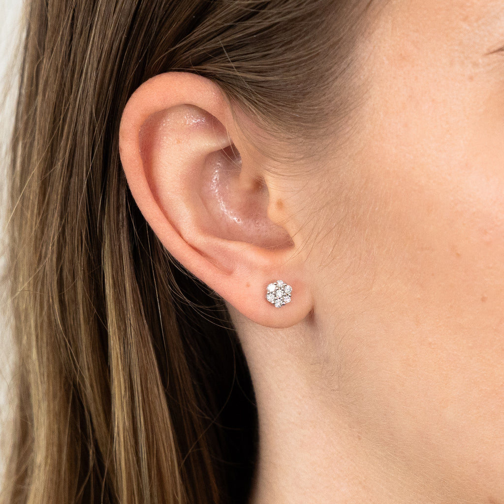 Luminesce Lab Grown 1/4 Carat Diamond Stud Earrings in 10ct White Gold