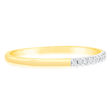 Load image into Gallery viewer, Luminesce Lab Grown 1/10 Carat Diamond Eternity Ring in 9ct Yellow Gold