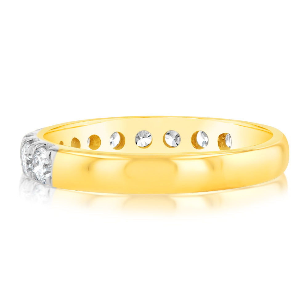 Luminesce Lab Grown Diamond 1 Carat Eternity Ring in 9ct Yellow Gold