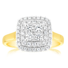 Load image into Gallery viewer, Luminesce Lab Grown 1/2 Carat Diamond Ring in 9ct Yellow Gold