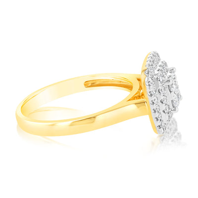 Luminesce Lab Grown 9ct Yellow Gold 1/2 Carat Diamond Ring