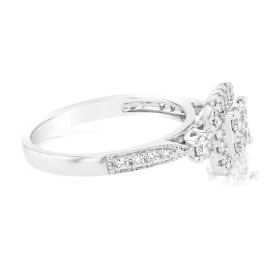 Luminesce Lab Grown 9ct White Gold 2/3 Carat Diamond Ring