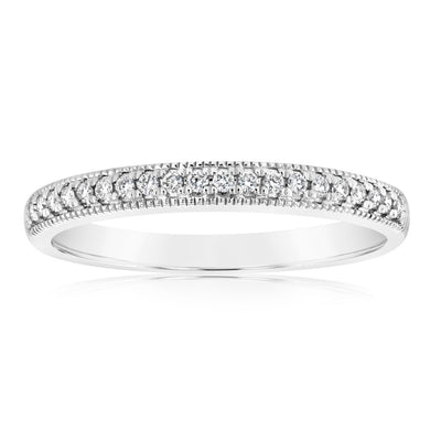 Luminesce Lab Grown 9ct White Gold 1/10 Carat Diamond Eternity Ring