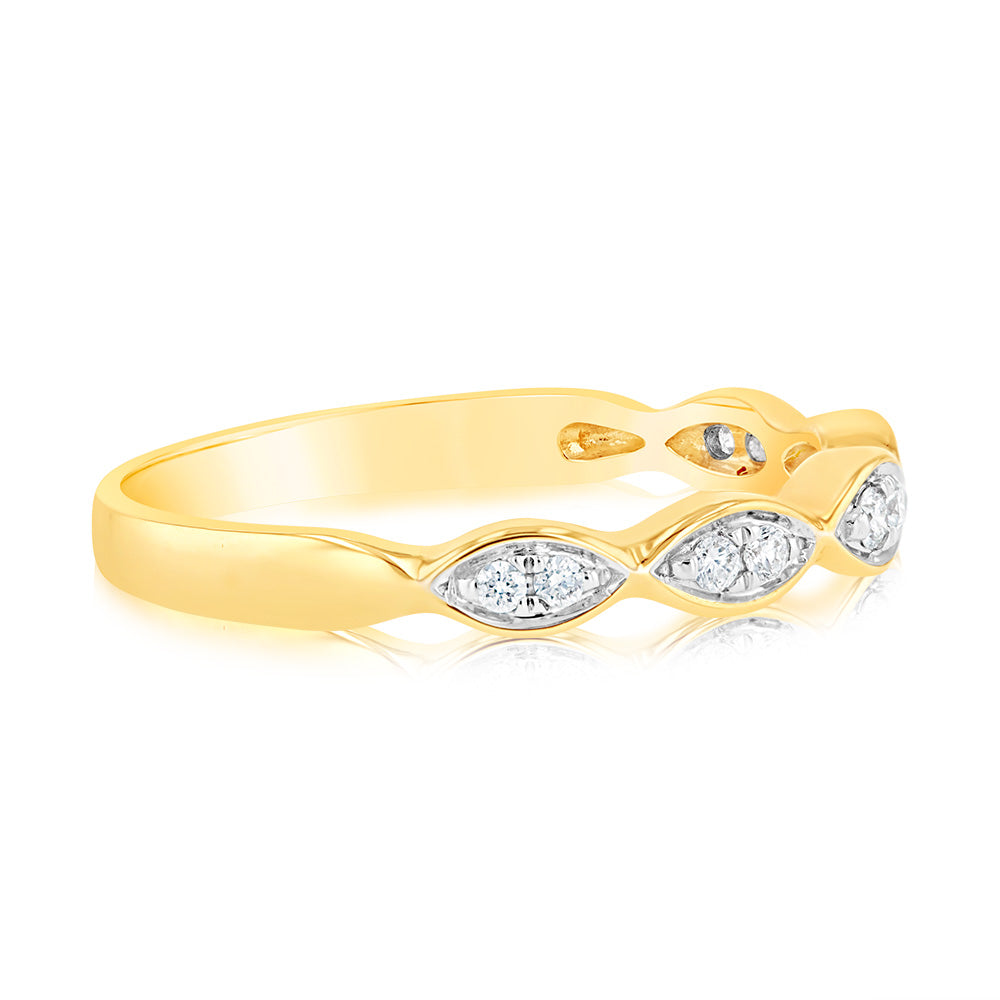 Luminesce Lab Grown 1/10 Carat Diamond Ring in 9ct Yellow Gold