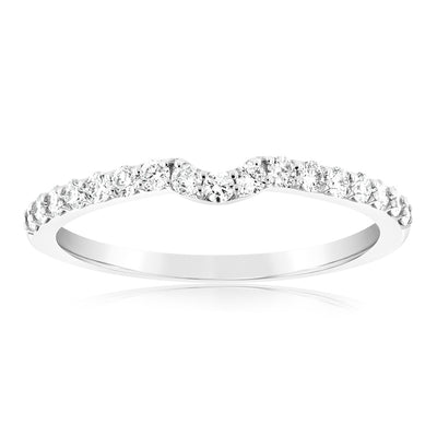 Luminesce Lab Grown 2/5 Carat Diamond Eternity Curve in 18ct White Gold