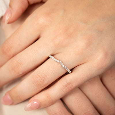 Luminesce Lab Grown 2/5 Carat Diamond Eternity Curve in 18ct White Gold