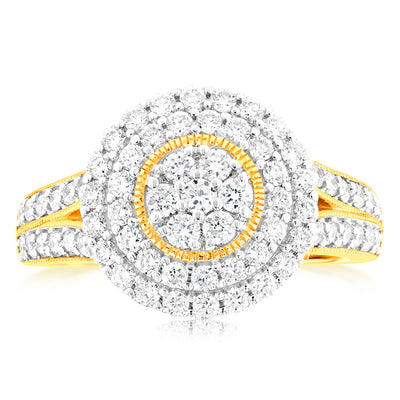 Luminesce Lab Grown 1 Carat Diamond Ring in 9ct Yellow Gold